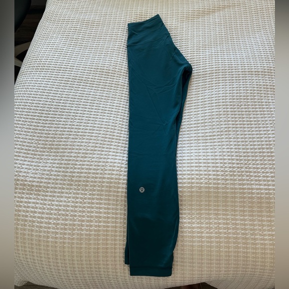 Lulu lemon wunder under high rise teal leggings size 6 25” - Picture 2 of 2
